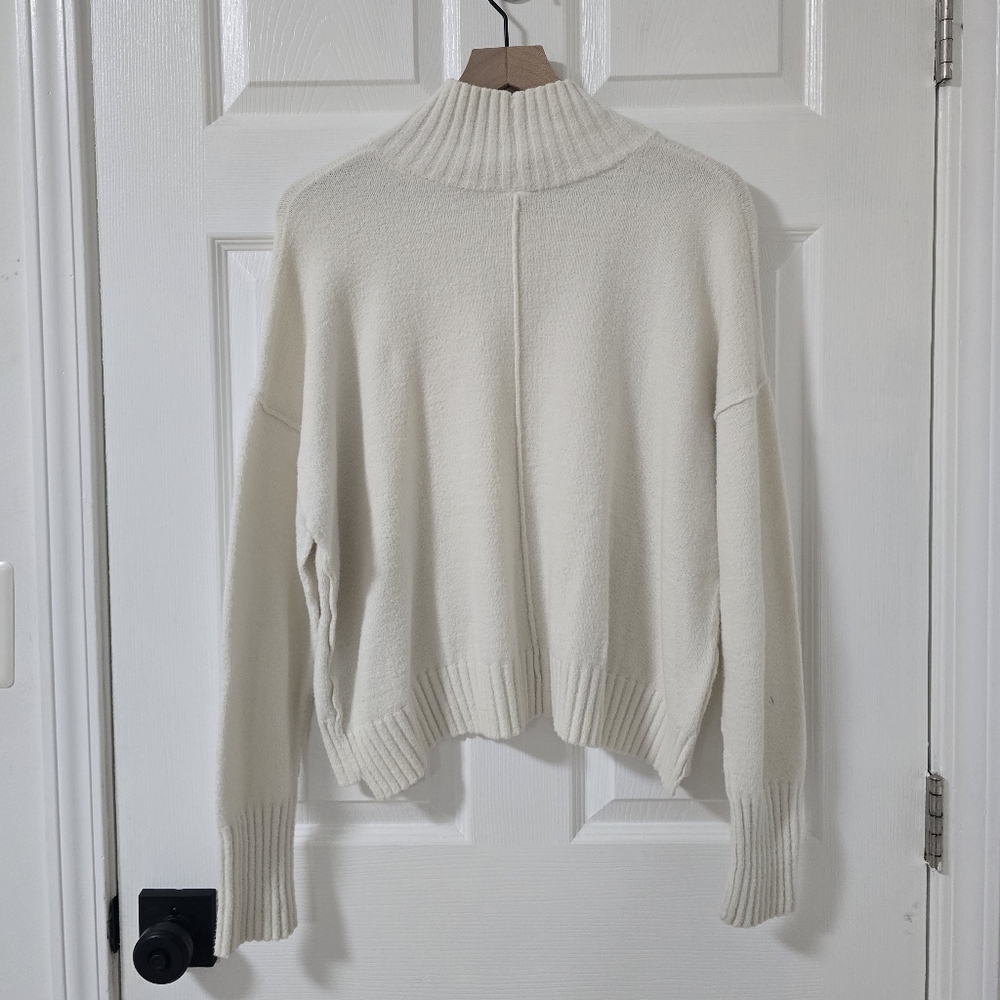 Free People Vancouver Turtleneck Sweater In White Size M - Picture 5 of 5